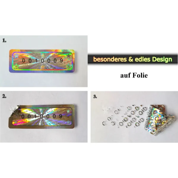 Hologramm Sticker Folie