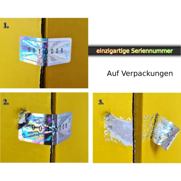 Hologramm Sticker Verpackung