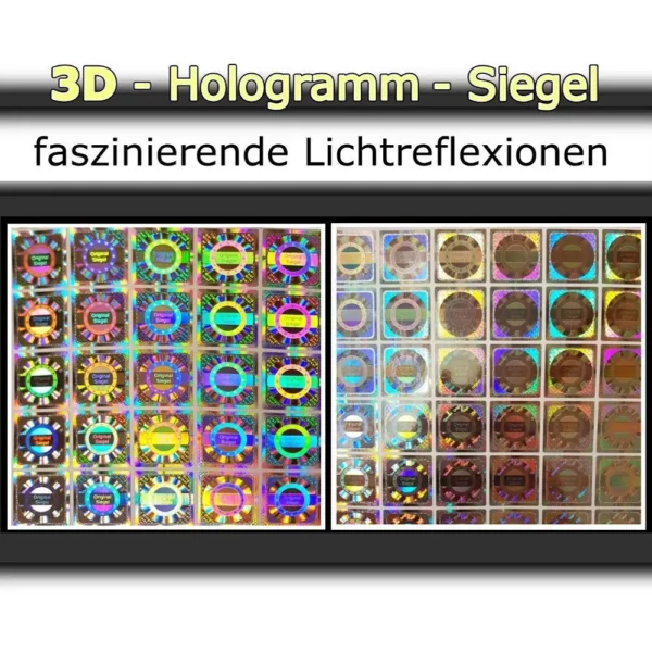 3D-Hologramm-Etiketten selbstklebend