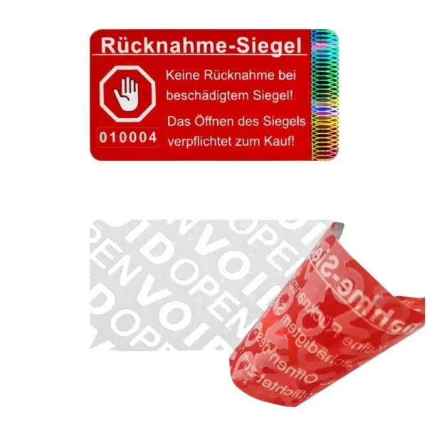 Rücknahmesiegel Rückstände Void-Effekt