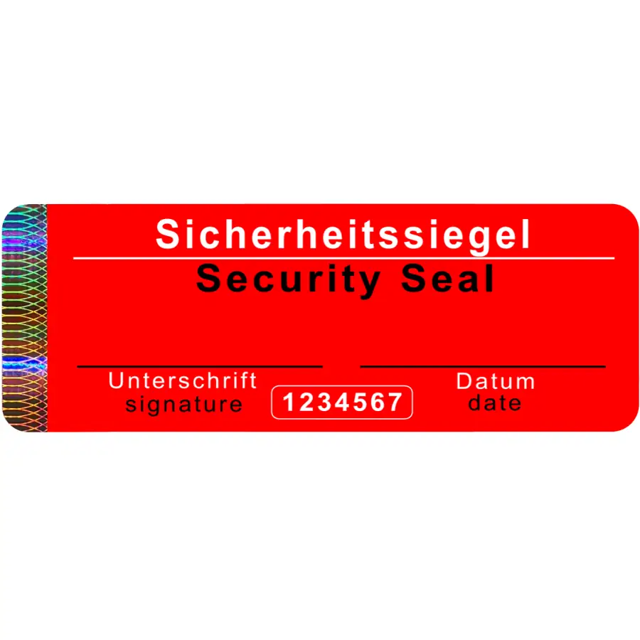 Sicherheitsetiketten-Sicherheitssiegel-rot
