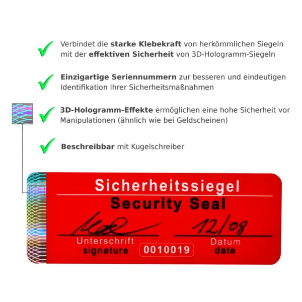 Sicherheitsetiketten-beschreibbar