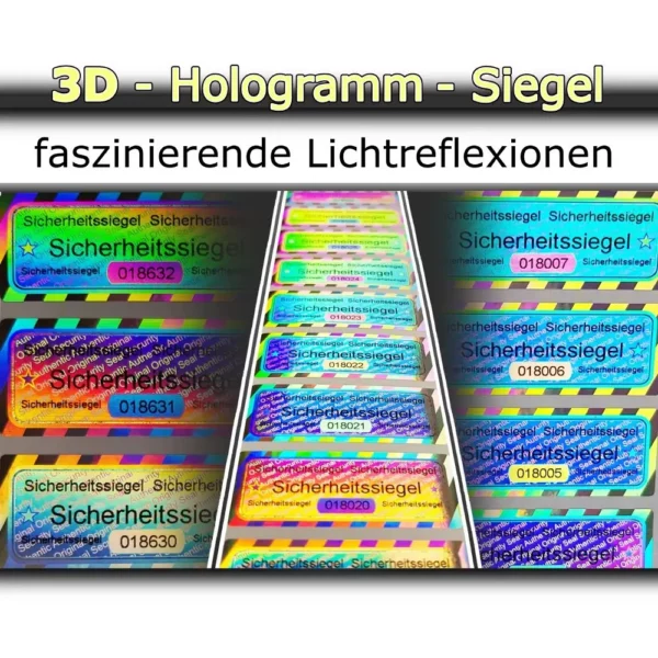 Sicherheits-Siegel faszinierende 3D-Effekte