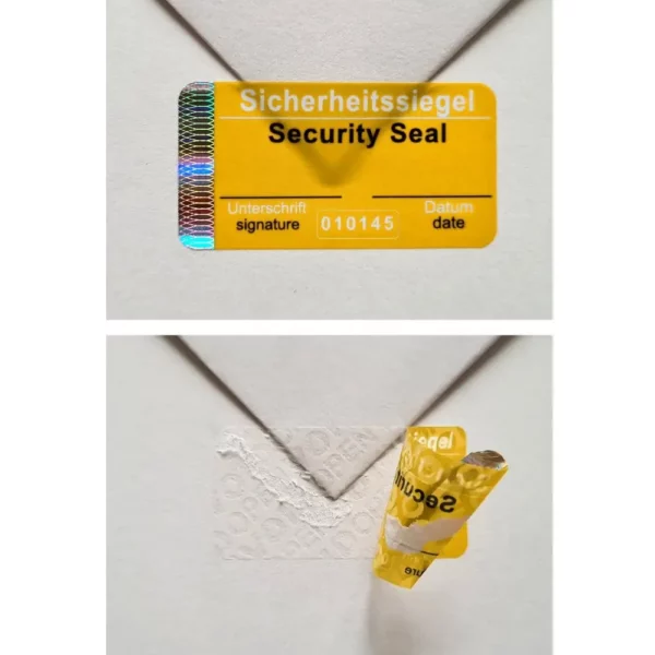 Sicherheitssiegel Brief Papier