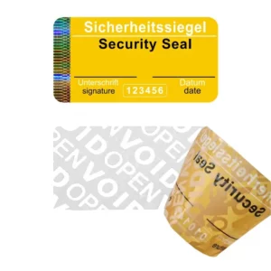 Sicherheitsetiketten selbstzerstörend