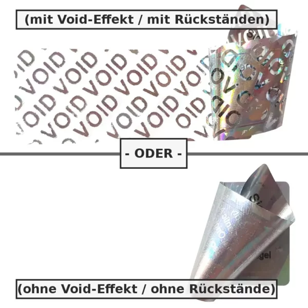 Siegelband Rückstände Void Effekt