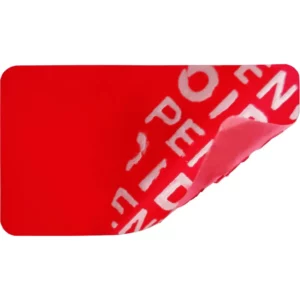 <b>Verschlussetiketten <br>Verschlusssiegel</b><br>Seriennummer: <b>nein</b> <br>Rückstände: <b>nein</b><br>35x20mm – rot <br><b>ab 95 Stück</b> - Zweites Bild