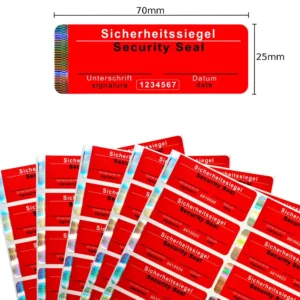 Sicherheitsetiketten-Maße