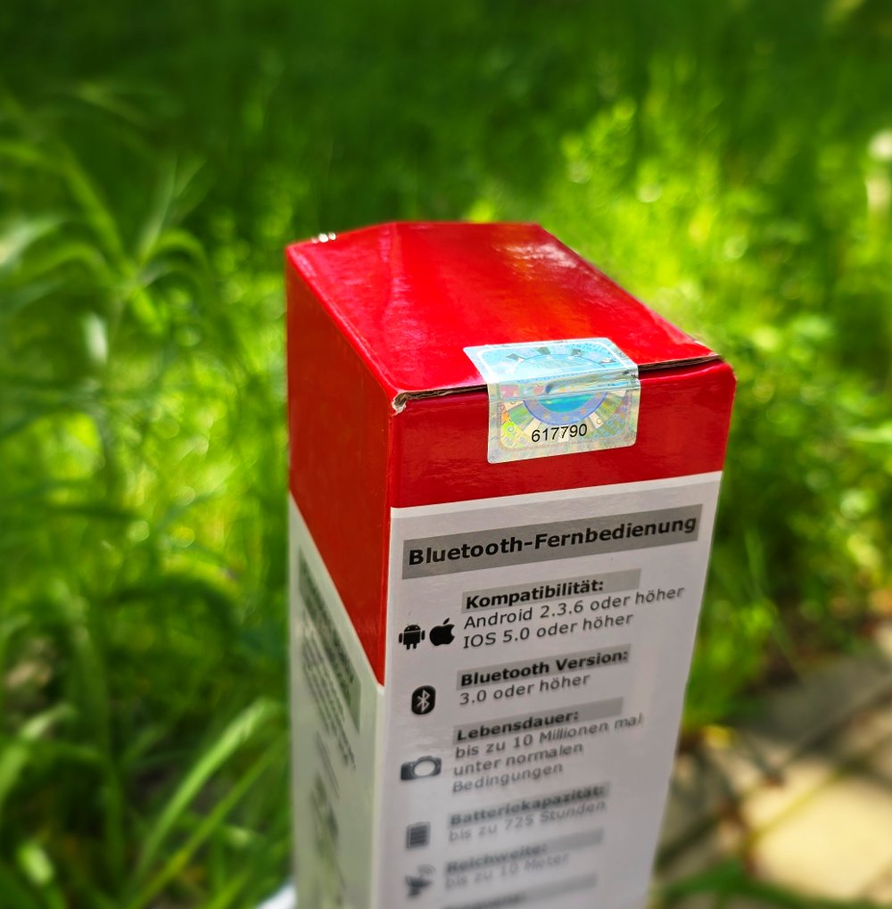 Klebesiegel auf geschlossener Verpackung