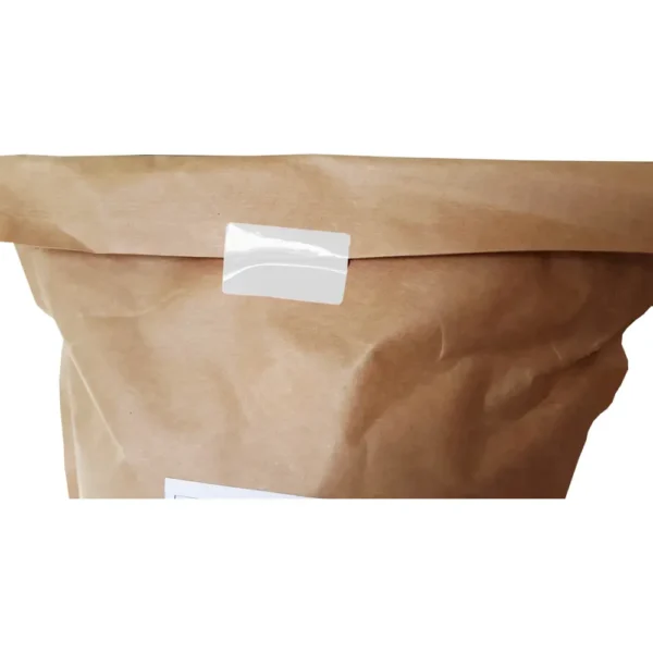 Verschlussetiketten Verpackung weiss