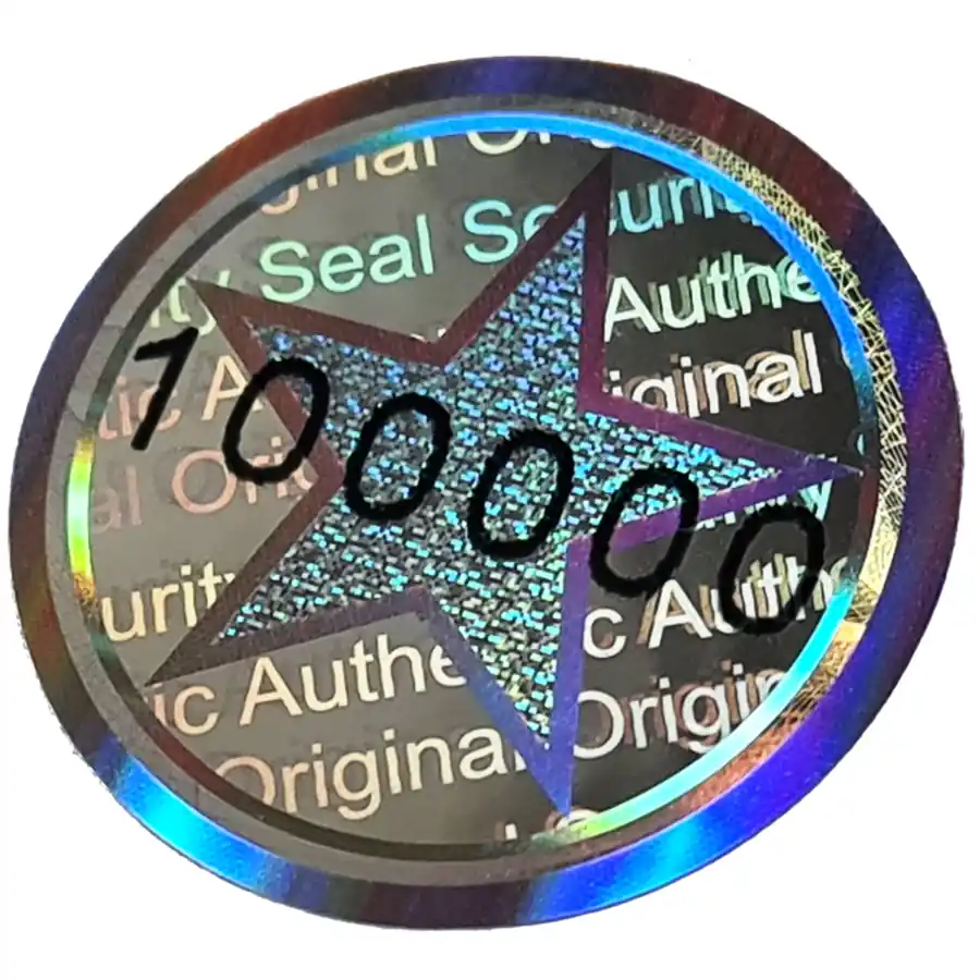 Siegel Aufkleber Hologrammsiegel mit Seriennummer